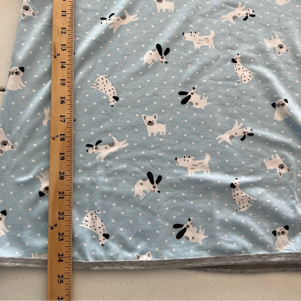 Pillow Talk Dog Print Soft Cozy Pajama Shirt Top Sleepwear Loungewear Blue Sz L - Picture 7 of 8